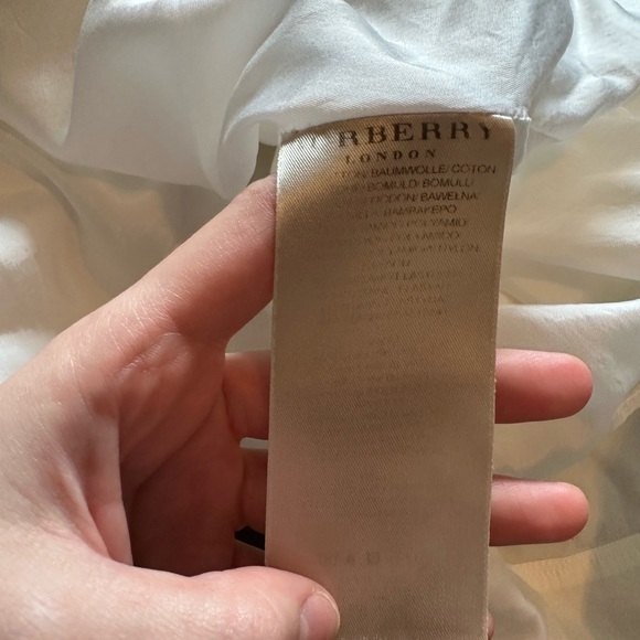 Burberry London White Pleated Cotton Womens Skirt - Picture 6 of 7